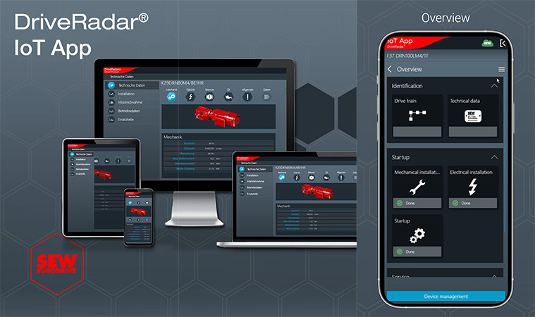 SEW DriveRadar IoT App